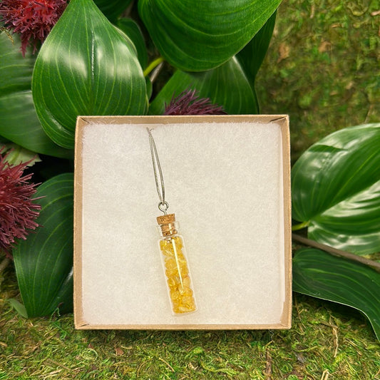 Necklace - Citrine Chip Bottle