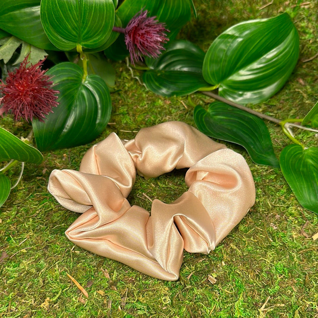 Scrunchie Satin - Tan