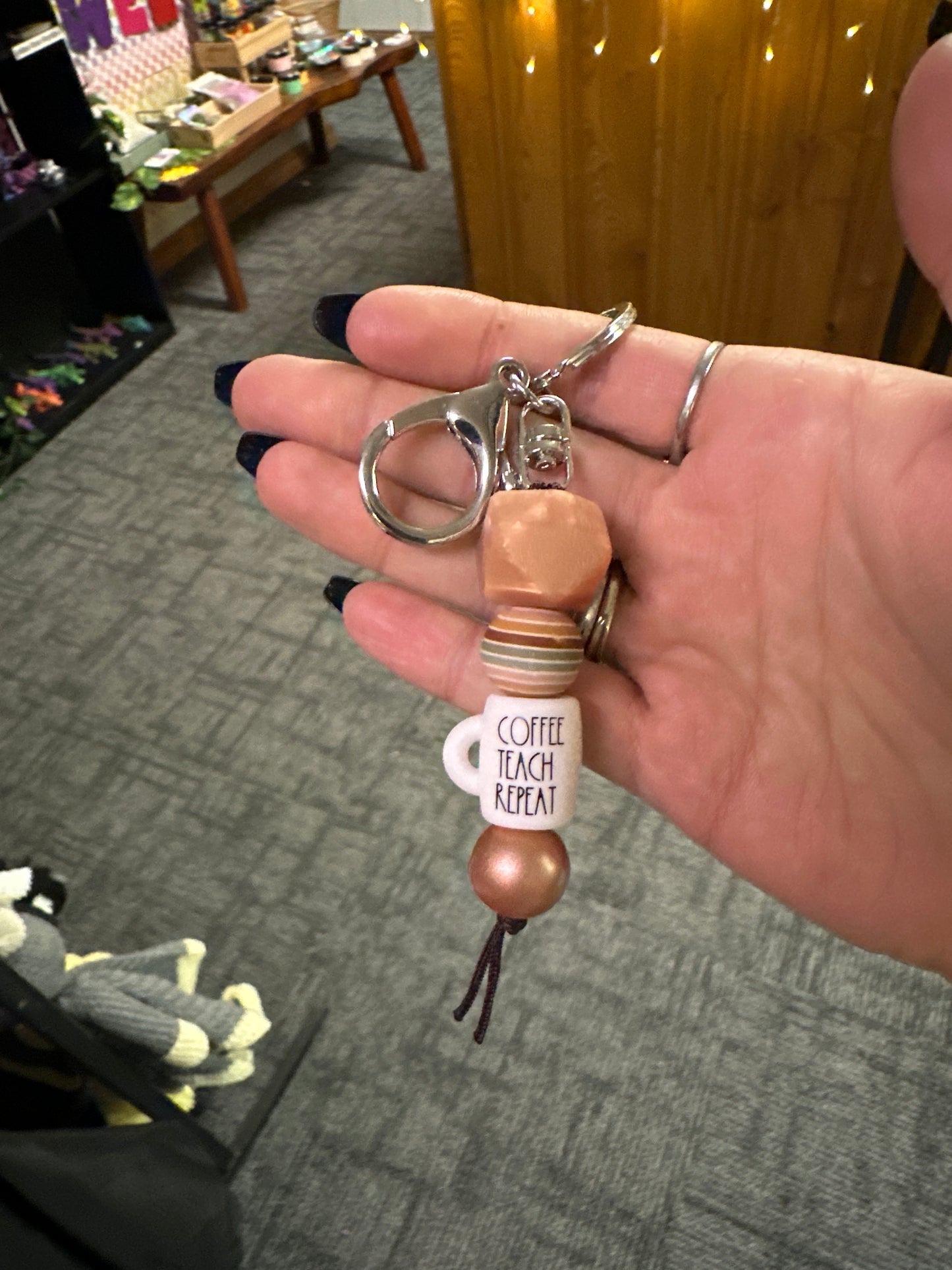 Keychain- Coffee Teach Repeat