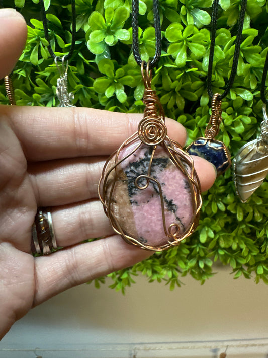 Necklace - Rhodonite