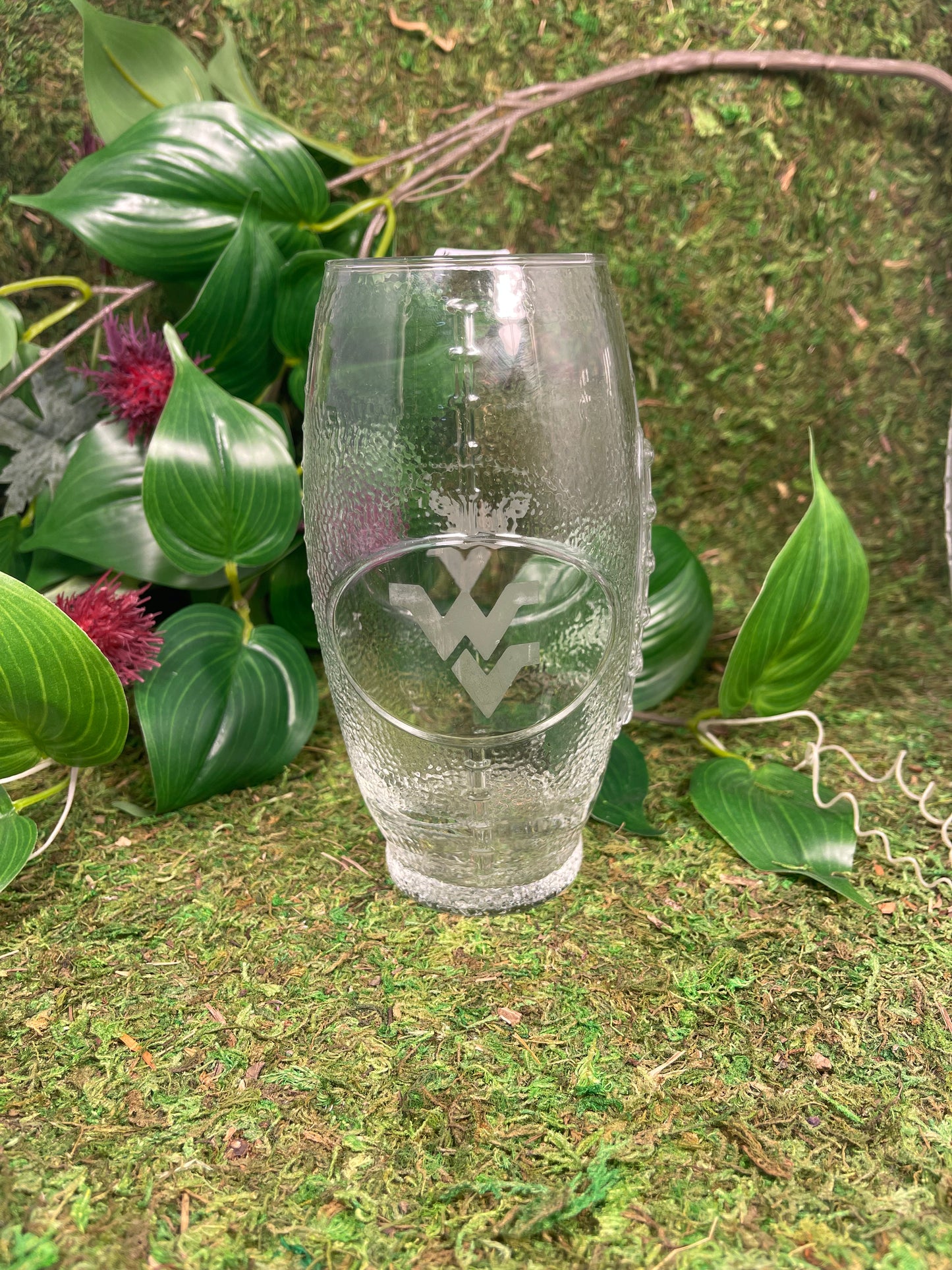 Hand Etched Glass- WV