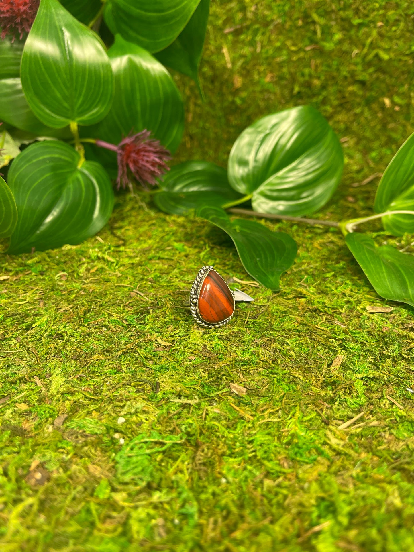 Ring - Red Tigers Eye Size 5.5