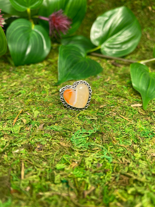 Heart Ring - Size 7 Carnelian