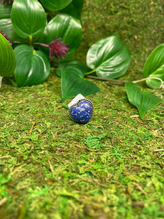 Heart Ring - Size 8 Sodalite